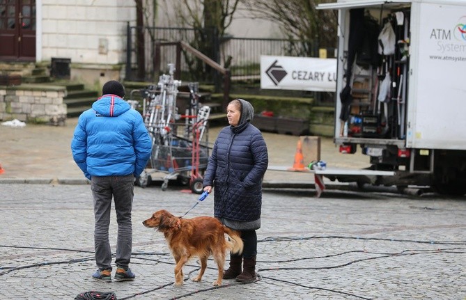 Na planie filmowym "Ojca Mateusza"