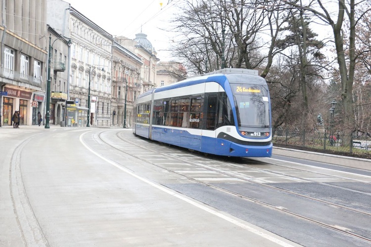 Przebudowana ulica Basztowa w Krakowie