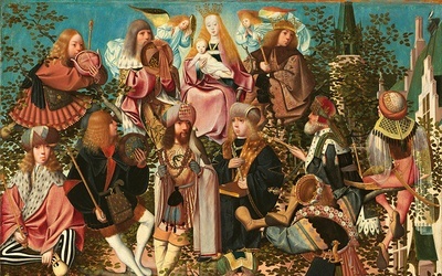 Jan Mostaert "Drzewo Jessego" olej na desce, ok. 1500. Rijksmuseum, Amsterdam