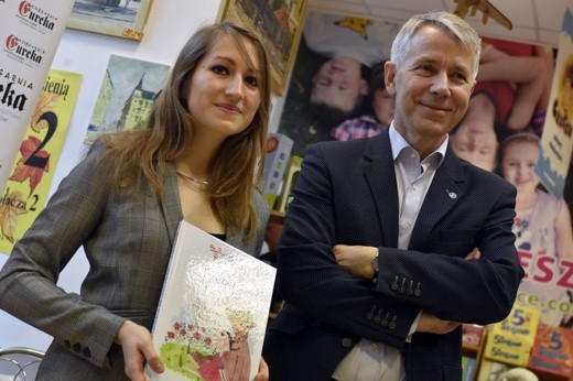 Ireneusz i Katarzyna Pałac w dniu promocji ksiązki w księgarni "Eureka"