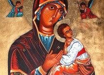 Ikona przedstawiająca Matkę Bożą Nieustającej Pomocy autorstwa Doroty Filip