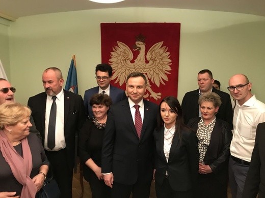 Prezydent Andrzej Duda w skoczowskim Ratuszu