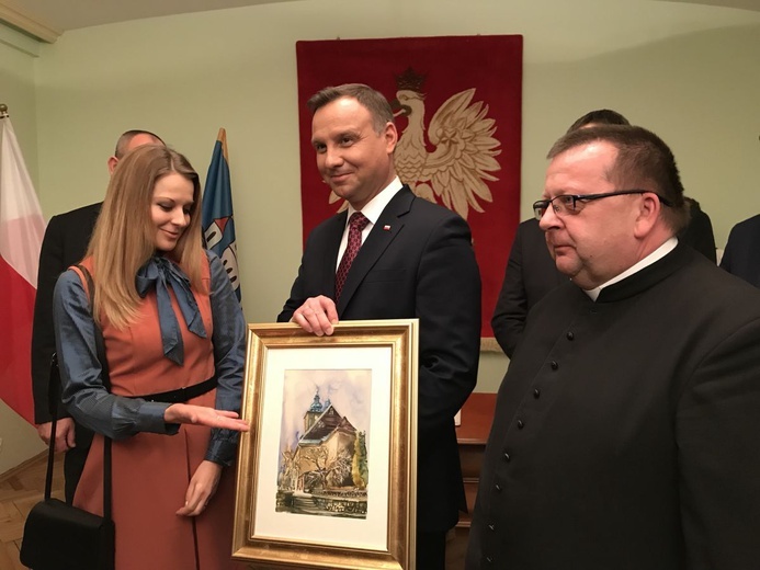 Prezydent Andrzej Duda w skoczowskim Ratuszu