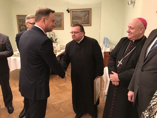 Prezydent Andrzej Duda w skoczowskim Ratuszu