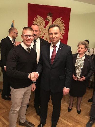 Prezydent Andrzej Duda w skoczowskim Ratuszu