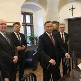 Prezydent Andrzej Duda w skoczowskim Ratuszu