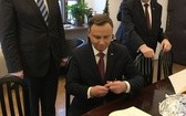 Prezydent Andrzej Duda w skoczowskim Ratuszu