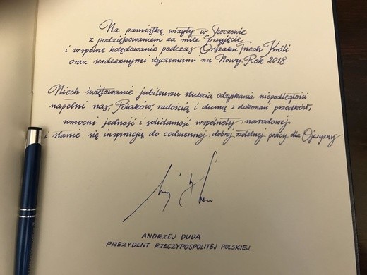 Prezydent Andrzej Duda w skoczowskim Ratuszu