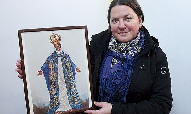 S. Małgorzata z wizerunkiem Matki Bożej Królowej Afryki.