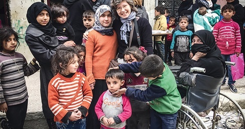 Pracownica Caritas Polska, Marta Titaniec, w Aleppo.