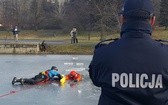 Pokaz ratownictwa na lodzie w Parku Śląskim 