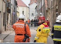 ▲	Akcja zabezpieczająca miejsce zdarzenia była wspólnym działaniem kilku służb z różnych stron województwa.