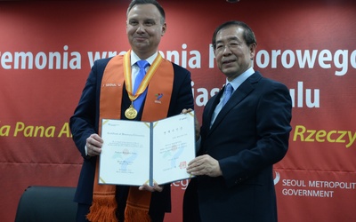 Prezydent Duda odebrał tytuł Honorowego Obywatela Seulu