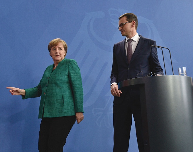 Premier Morawiecki i kanclerz Merkel podkreślali znaczenie dobrej współpracy gospodarczej, choć akcentowali też różnice, np. w kwestii Nord Stream 2.
