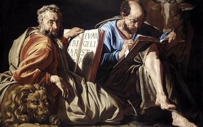 Św. Marek i św. Łukasz (z prawej)