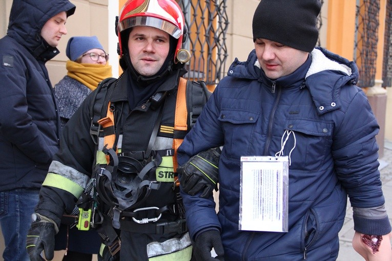 Ćwiczenia służb ratowniczych na Ostrowie Tumskim