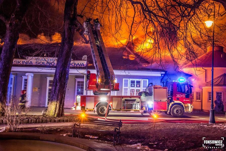 Pożar uzdrowiska w Szczawnie-Zdroju