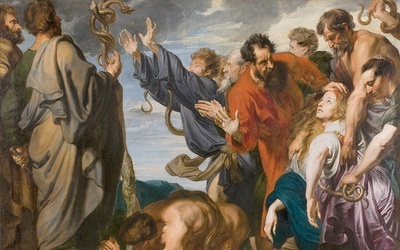 Anton van Dyck "Mojżesz i miedziany wąż", olej na płótnie, 1618–1620, Muzeum Prado, Madryt