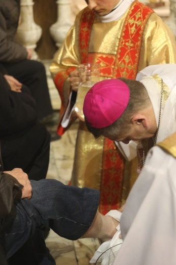 Liturgia Wielkiego Czwartku w konkatedrze w Żywcu - 2018