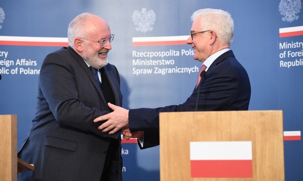 Wiceszef Komisji Europejskiej zadowolony z rozmów w Warszawie