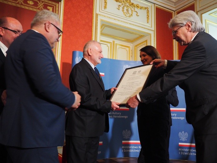 Przekazanie certyfikatu UNESCO Tarnowskim Górom