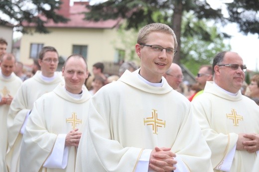 Msza św. na rozpoczęcie 6. pielgrzymki z Hałcnowa do Łagiewnik