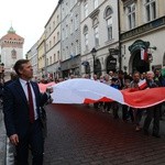 Bicie rekordu długości flagi narodowej Kraków 2018 - cz. 1