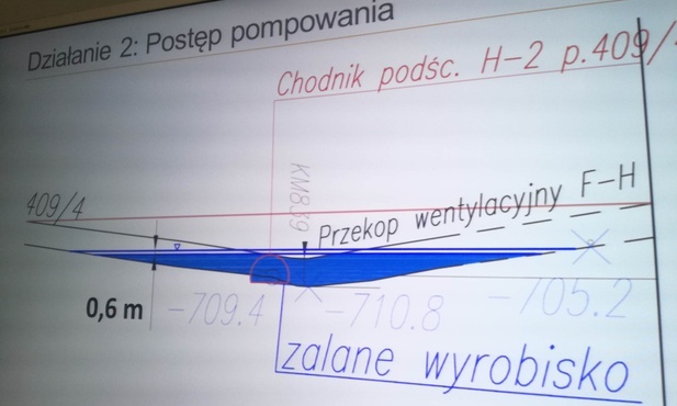 Pies tropiący pomaga w akcji na „Zofiówce”