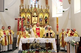 ▲	Ks. Dariusz Kowala przewodniczył jubileuszowej dziękczynnej Eucharystii.