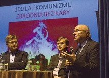 W debacie o komunizmie wzięli udział (od lewej): Grzegorz Górny, Marek Wierzbicki i Marian Piłka.