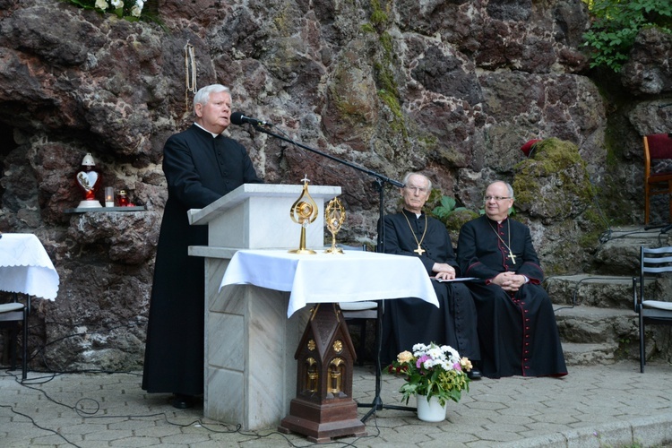 Pielgrzymka modlących się za księży