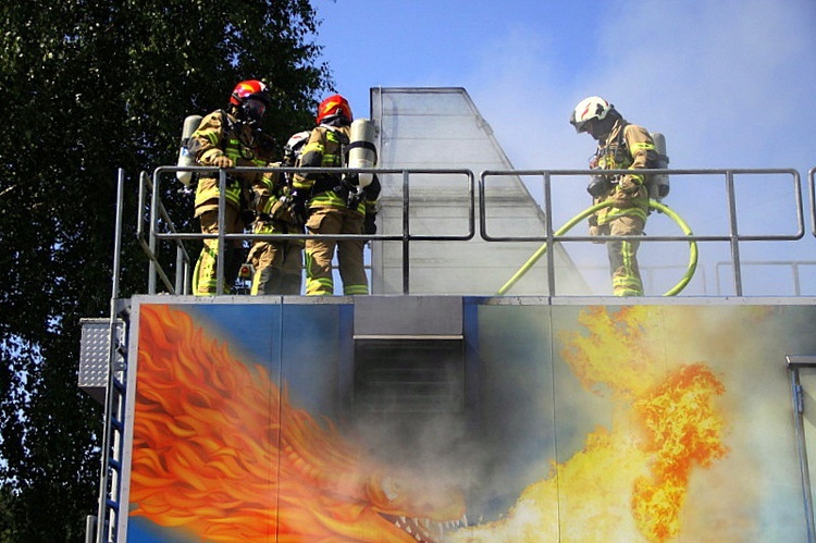 Ćwiczenia strażaków JRGH