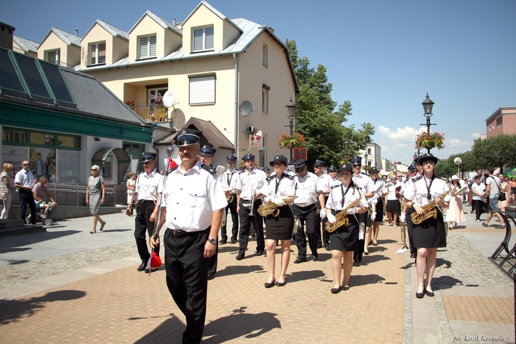 Ciechanów. Boże Ciało w centrum miasta