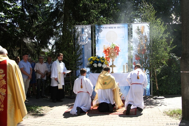 Ciechanów. Boże Ciało w centrum miasta