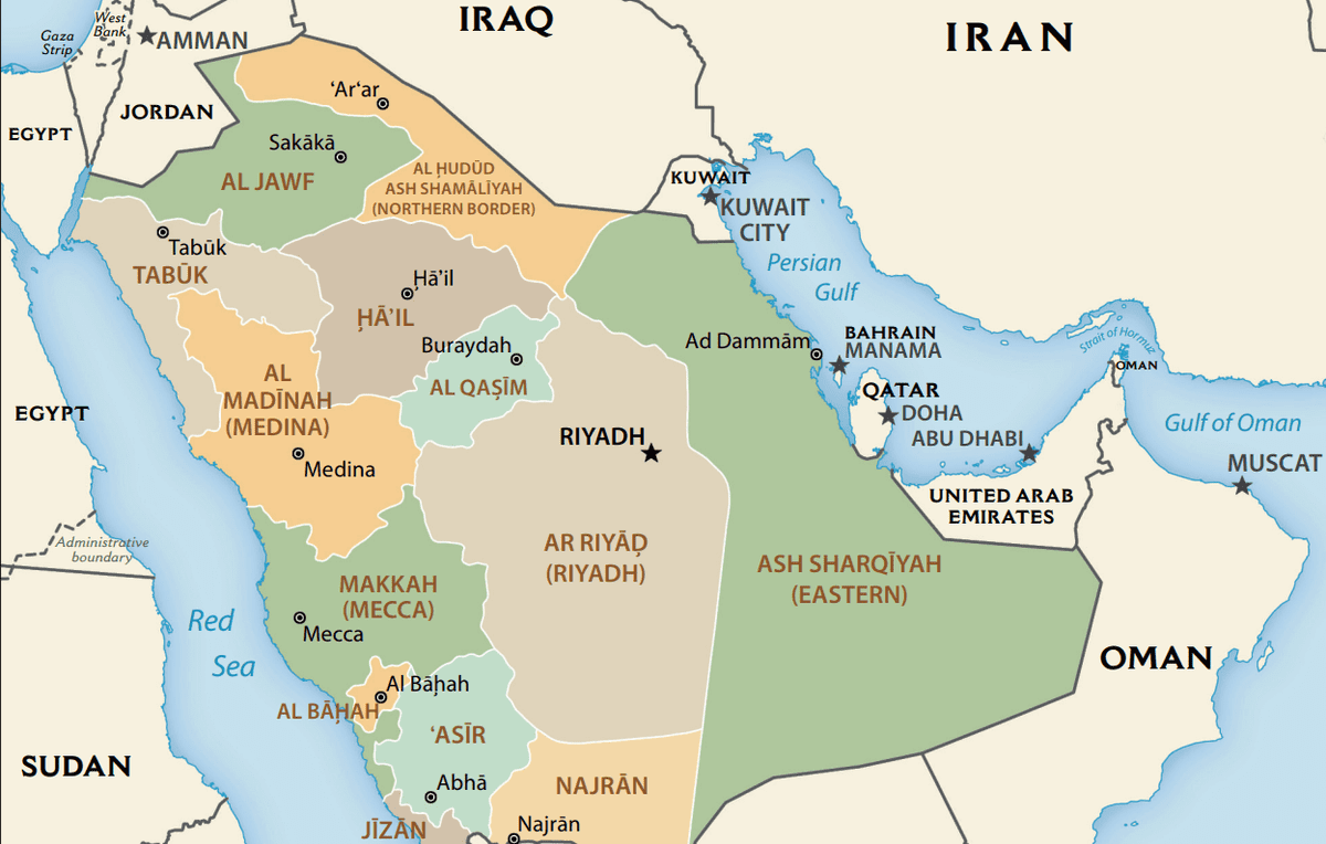 plw arabski mapa Półwysep Arabski: kryzys gospodarczy uderza w obecność chrześcijan 