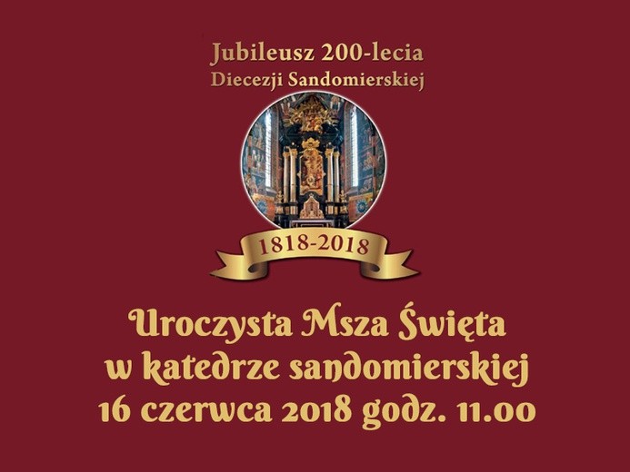 Zaproszenie na Mszę św. jubileuszową 