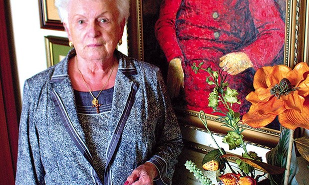 Maria Surynowicz w pokoju Marii Zientary-Malewskiej.