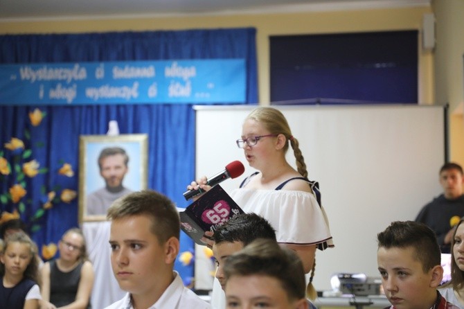 S. Berta Hernandez w szkole bł. Michała Tomaszka w Łękawicy