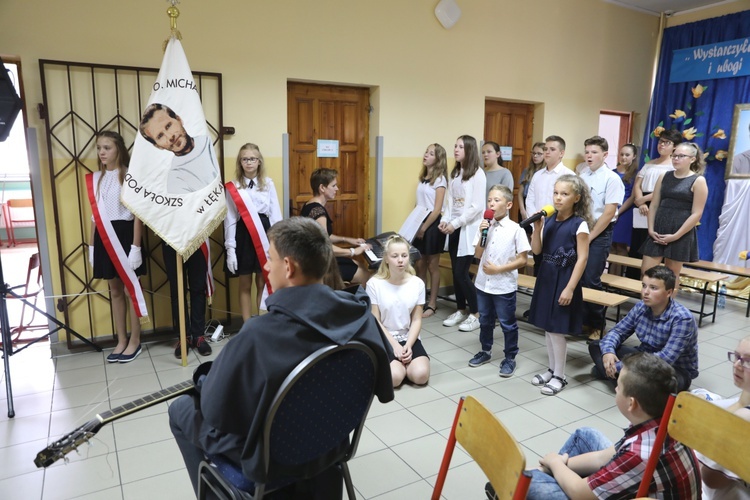 S. Berta Hernandez w szkole bł. Michała Tomaszka w Łękawicy