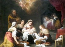 Bartolomé Esteban Murillo "Narodziny św. Jana Chrzciciela", olej na płótnie, ok. 1655 r. Muzeum Nortona Simona Pasadena