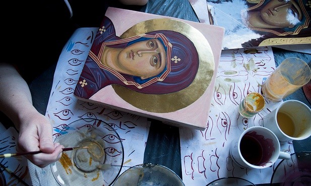 Warsztaty pisania ikon w Krzeszowie