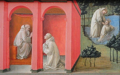 Filippo Lippi
Św. Benedykt nakazuje św. Maurowi ratować św. Placyda 
tempera na desce 1445-1450
National Gallery of Art Waszyngton