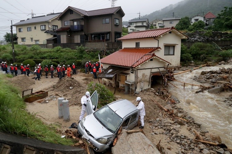 Tragiczne ulewy w Japonii