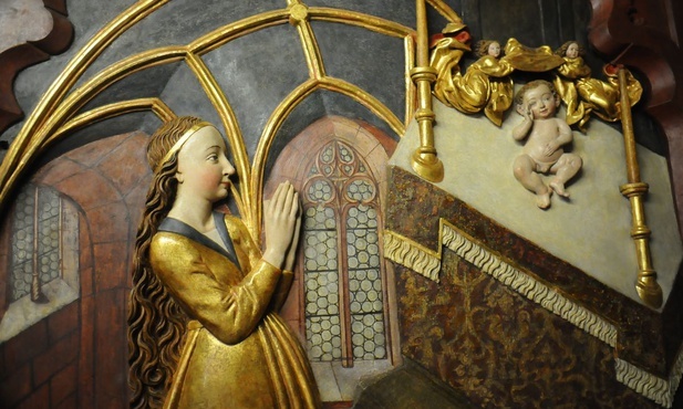 Półmetek konserwacji ołtarza Mariackiego