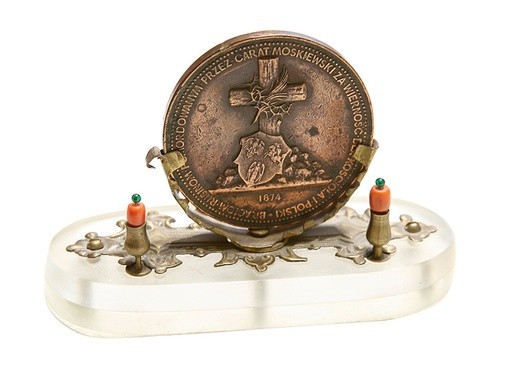Medal Unicki ku czci męczenników z Pratulina ufundowany i wykonany w 1874 roku przez Koło Emigracji Polskiej w Paryżu prawdopodobnie według projektu Norwida.