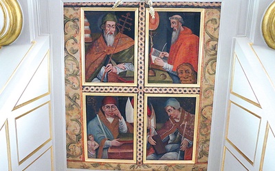 – Umieszczenie w tym kościele malowideł przedstawiających czterech wielkich ojców Kościoła podkreślało jego rangę i znaczenie – mówi ks. prał. Wiesław Kosek.