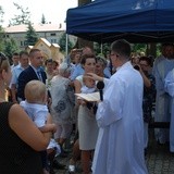 Chrzest Antoniego i Anatola podczas pielgrzymki
