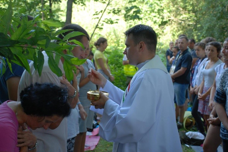 Msza u św. Otylii, kolejny chrzest oraz serdeczne przyjęcie w Chodlu