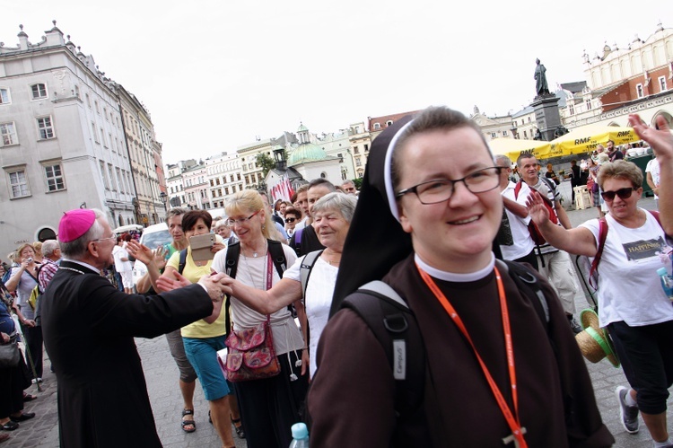 Wyjście 38. Pieszej Pielgrzymki Krakowskiej z Wawelu na Jasną Górę