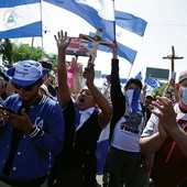 Studencki protest przeciwko atakom na Kościół. Managua, 14 lipca 2018 r.